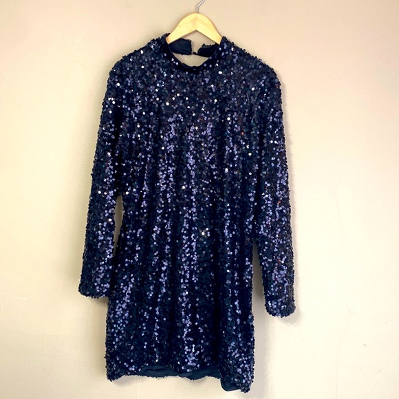 H&M Dresses Hm Black Sequin Party Prom Dress Poshmark